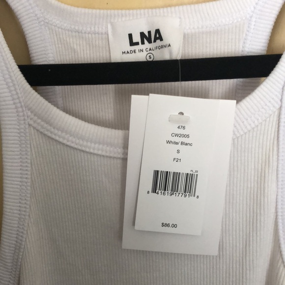 LNA White ribbed tank - Picture 3 of 3